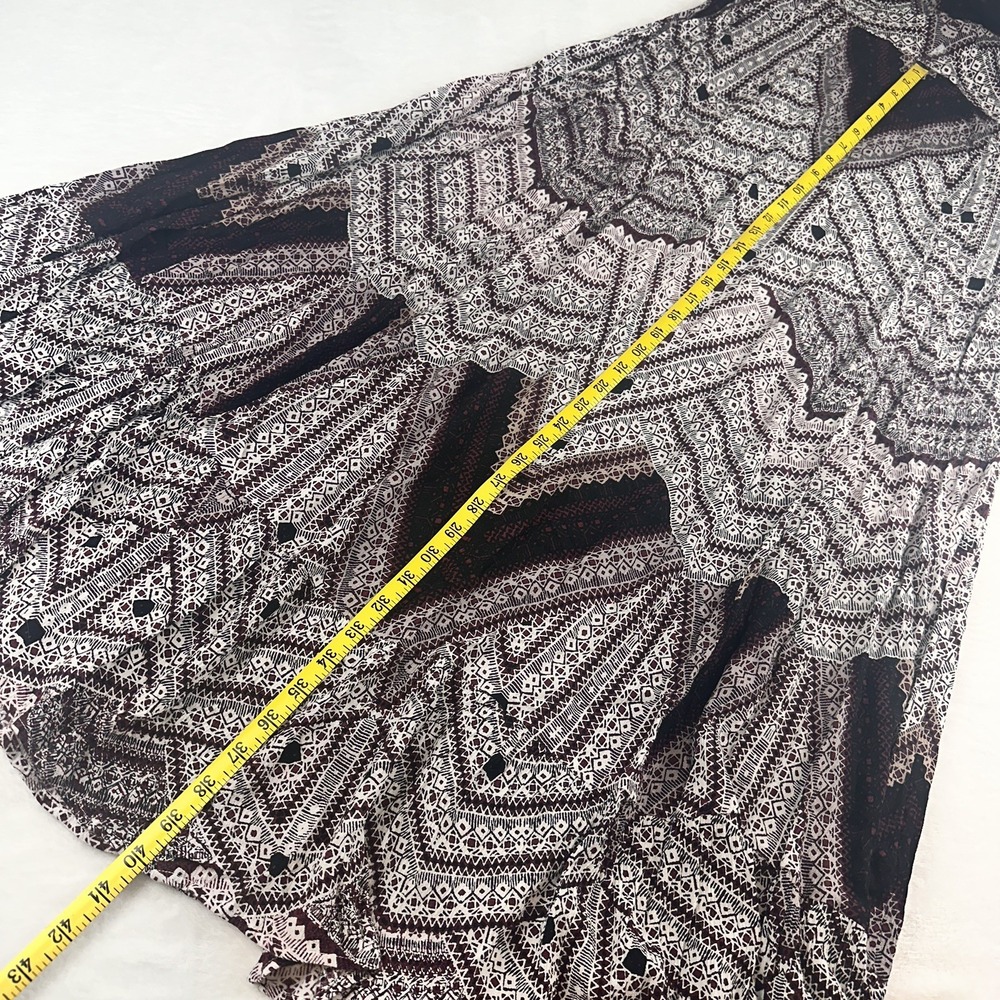 Free People Made My Day Maxi Dress Size 2 Geometric Cutout Lace Up Back Boho - Picture 7 of 8